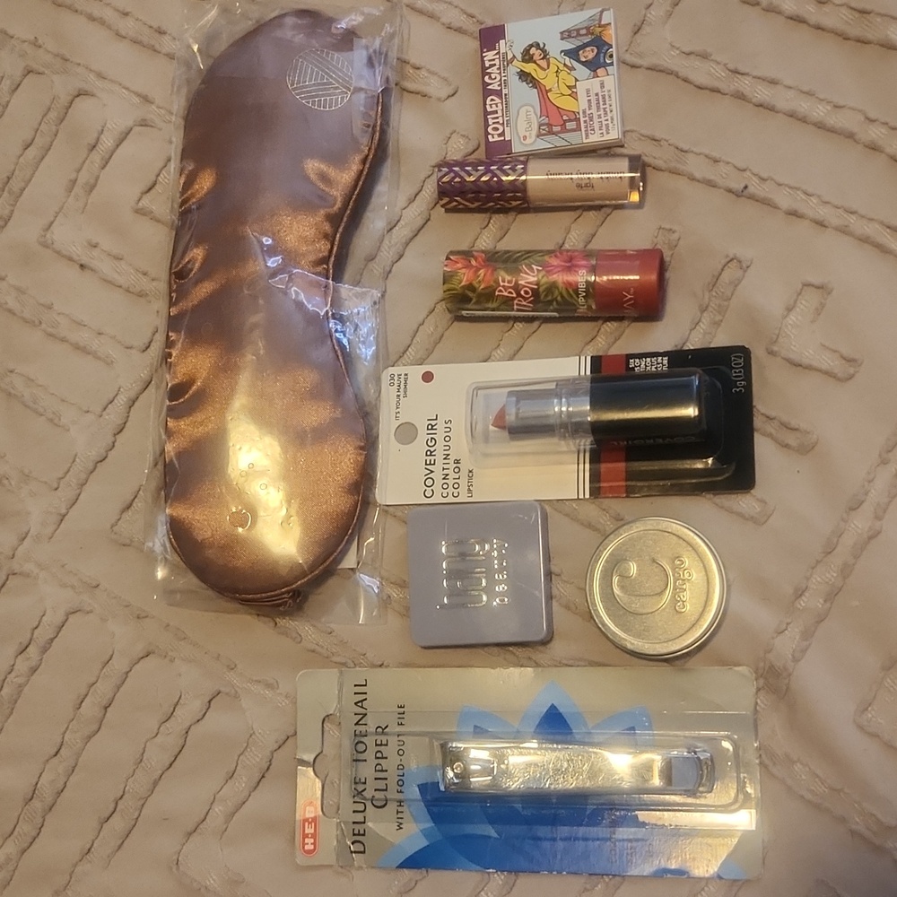 Assorted Beauty/Skincare Set, Tarte Shape Tape, 2 Lipsticks, Eyeshadows, Bronzer